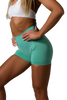 ACTIVE SEAMLESS SHORTS - TURQUOISE GREEN