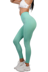 ACTIVE SEAMLESS LEGGINGS - TURQUOISE