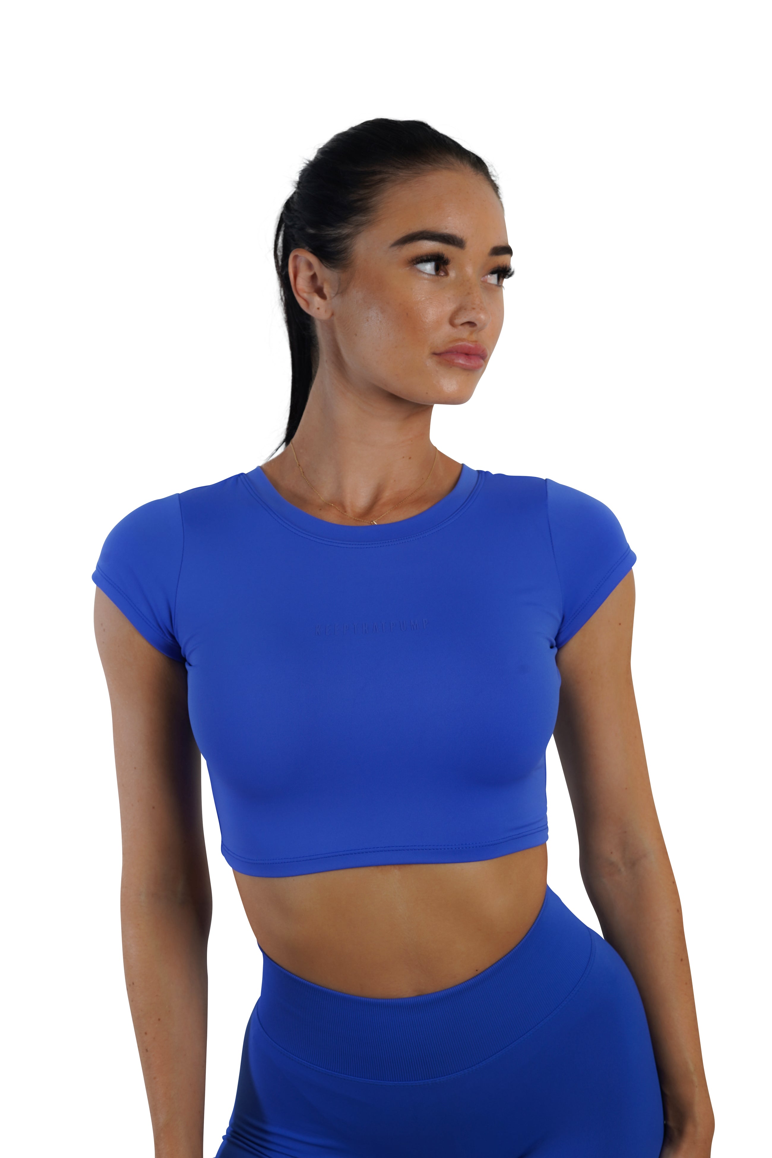 KTP CROPPED TEE - ELECTRIC BLUE