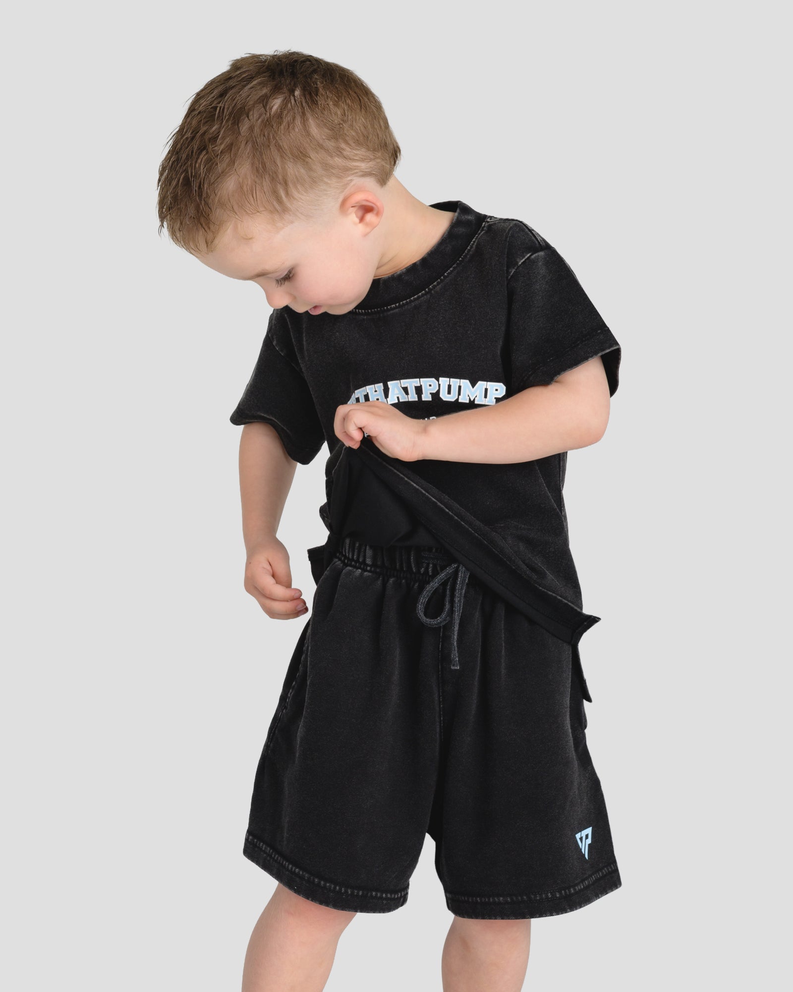 KIDS CASUAL SHORTS -BABY BLUE