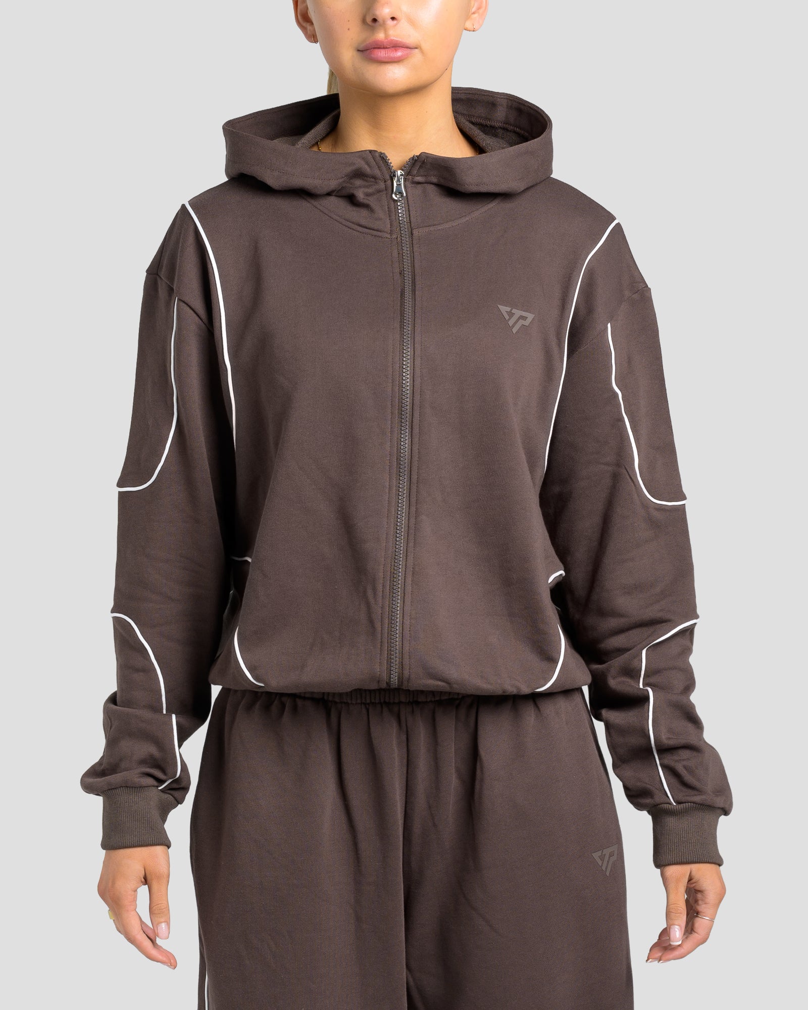 KTP SWEAT ZIP JACKET - ESPRESSO