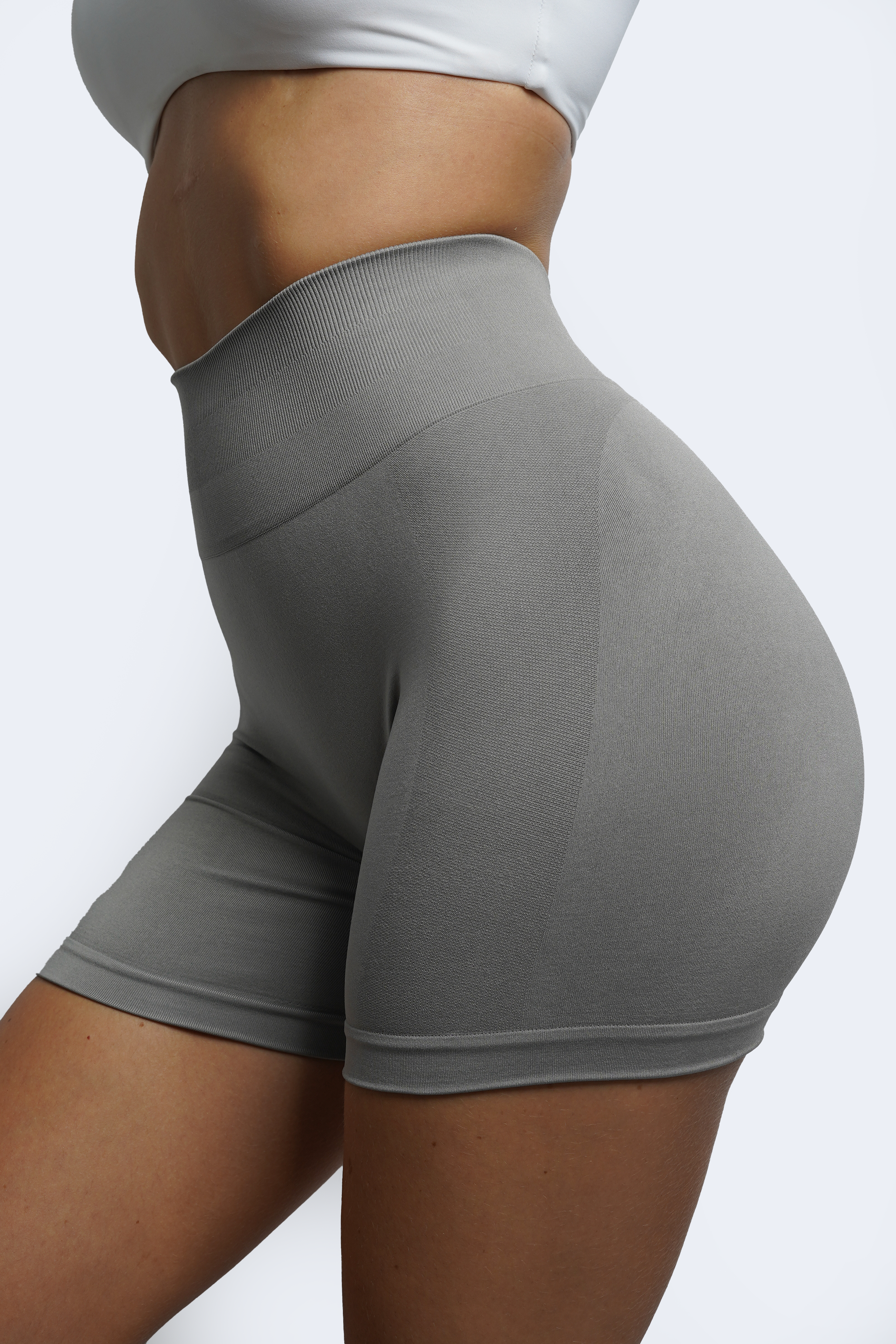 Sculpted Scrunch Shorts (Charcoal Grey) – IRONLABEL