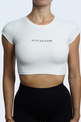 KTP Cropped Tee - White